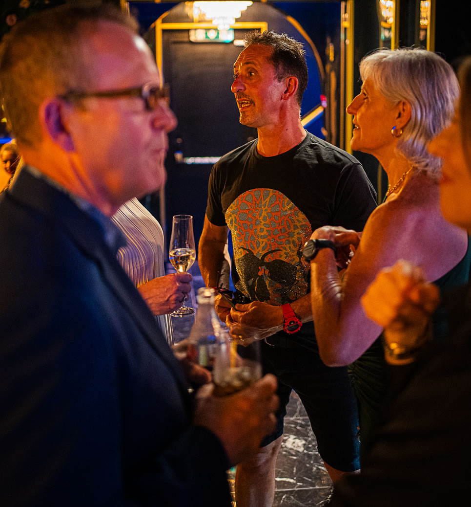 Guests enjoying drinks