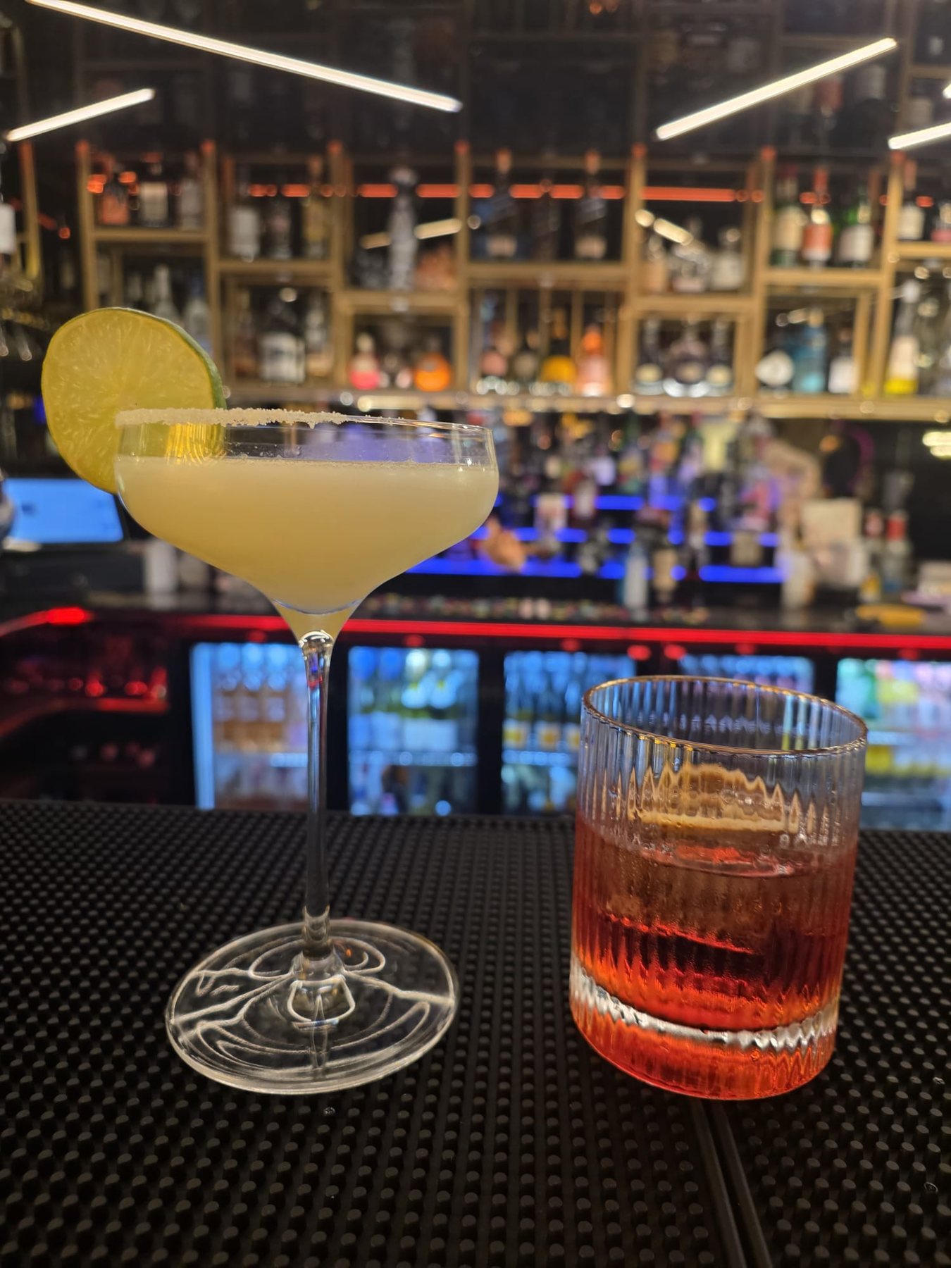 Evening atmosphere at the bar