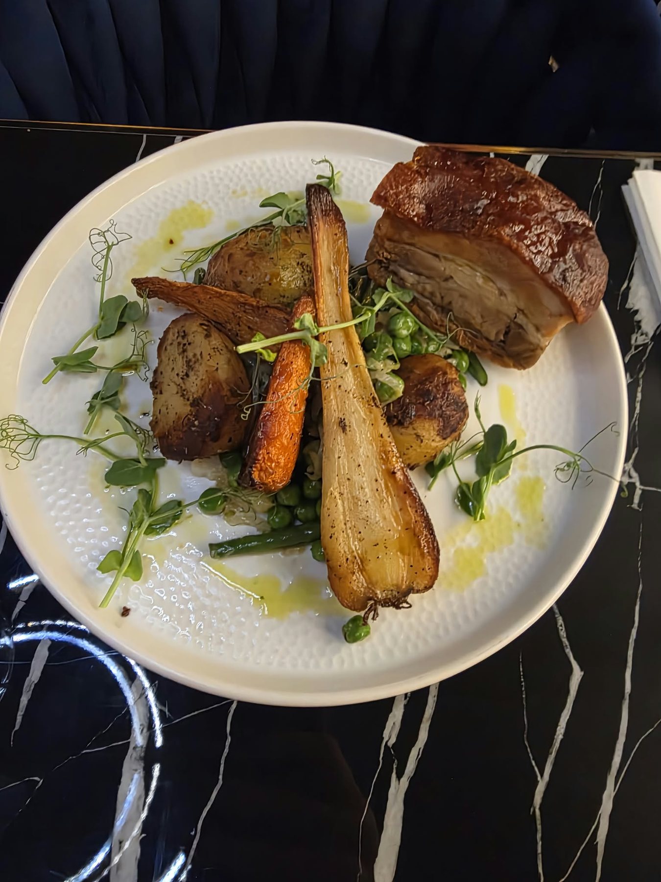 Sunday roast dish at The Vault