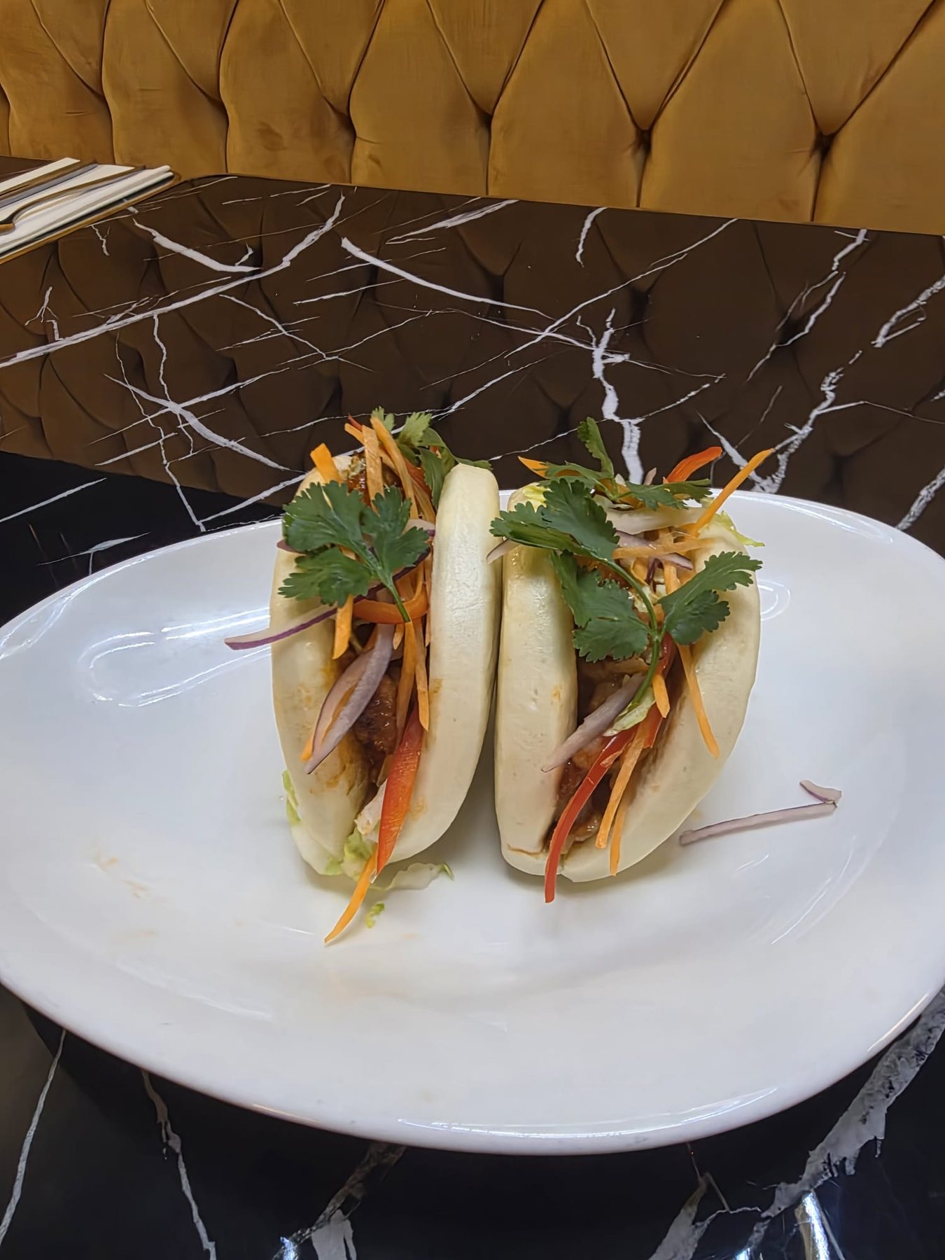 Bao buns with pickled slaw