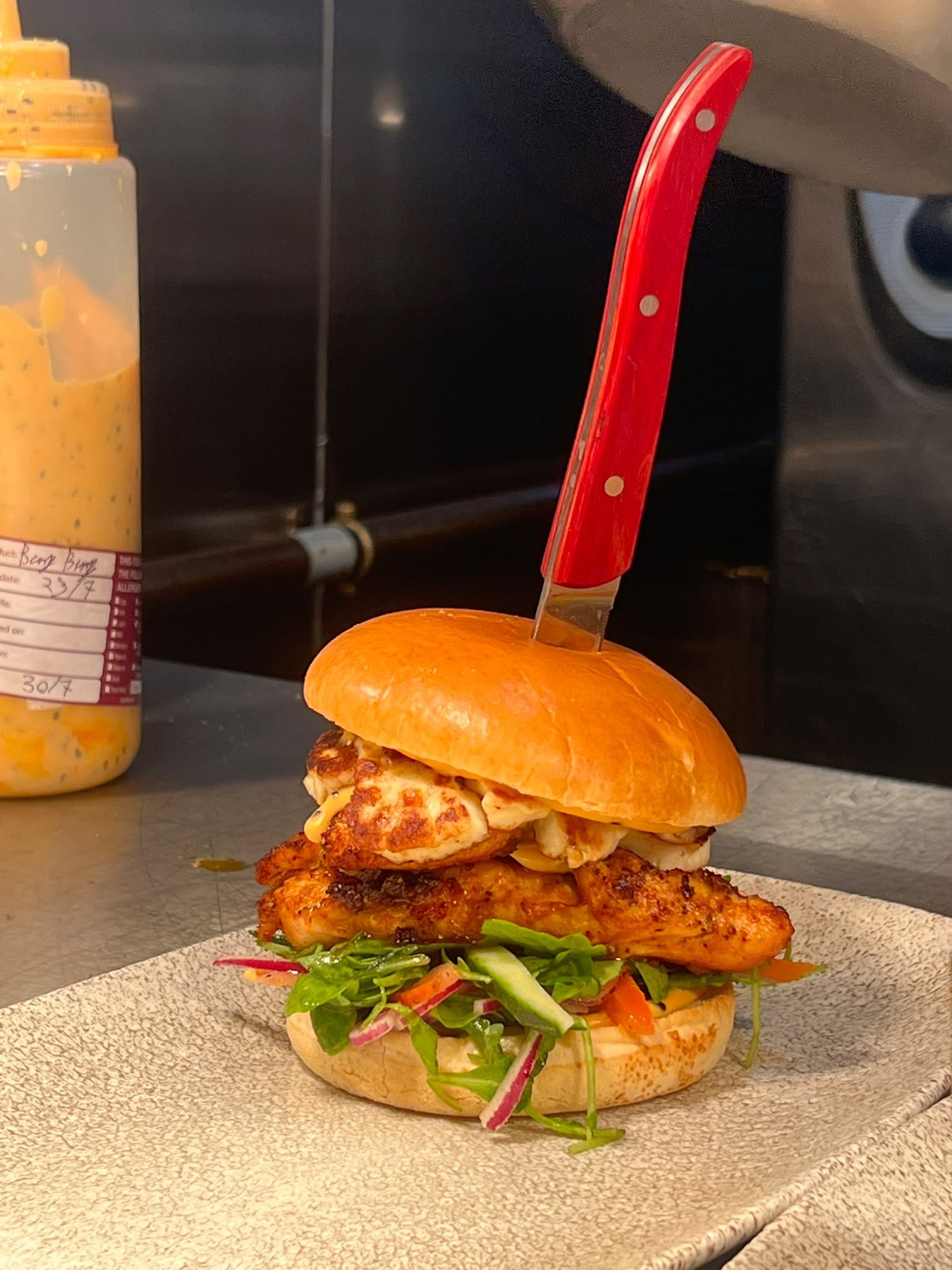 The Vault's signature burger