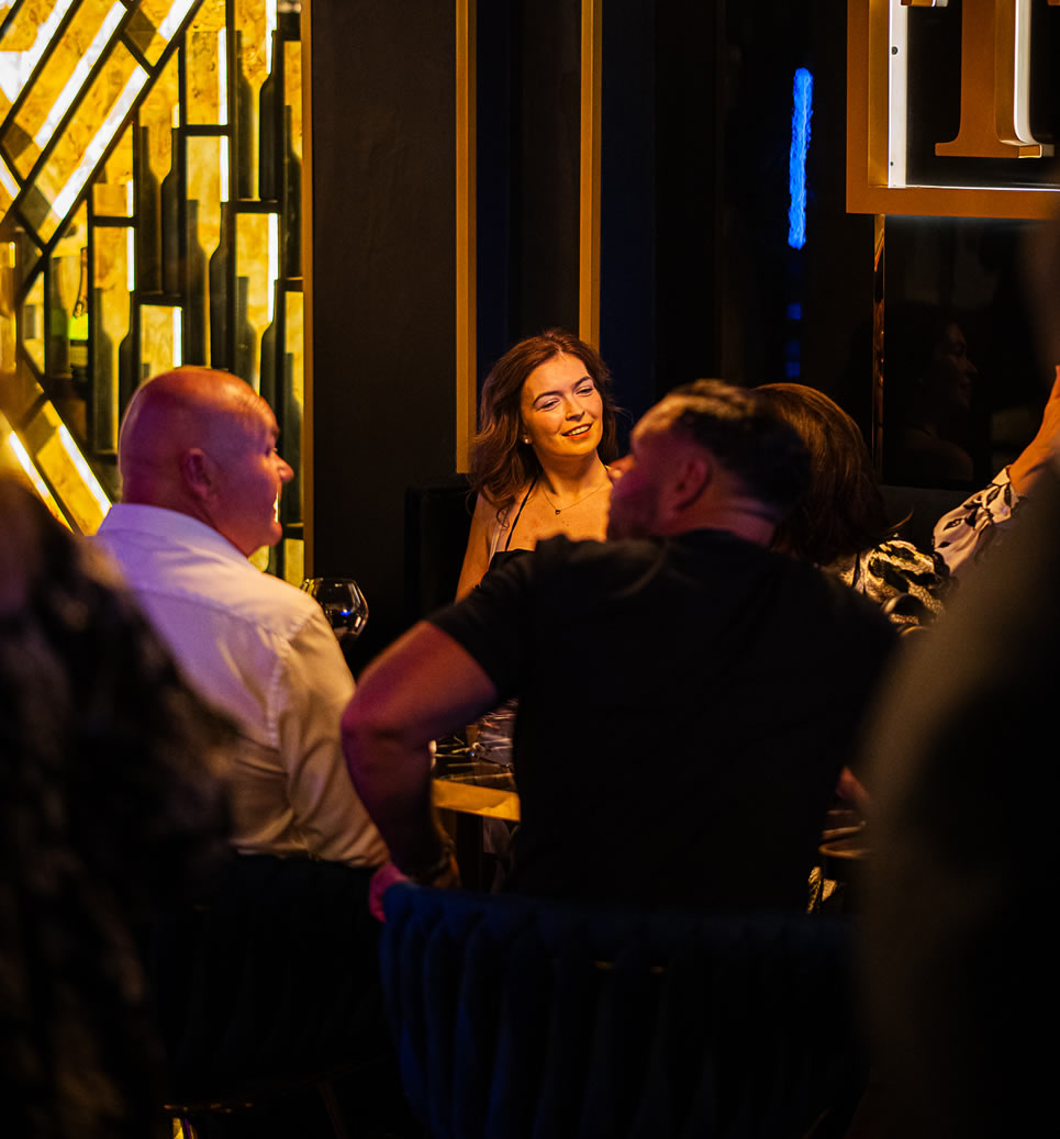 Guests in the gold lounge