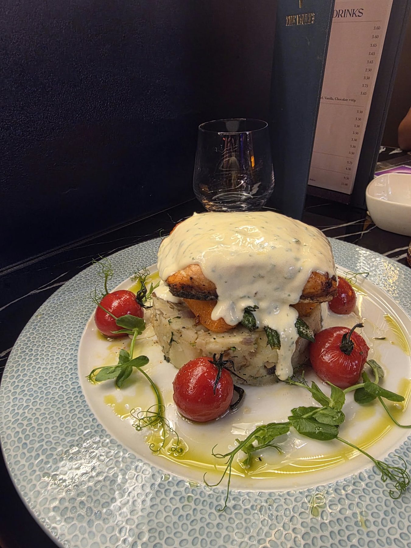 Pan-seared salmon with herb crust